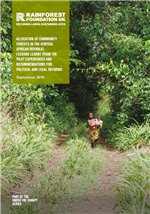 ALLOCATION OF COMMUNITY FORESTS IN THE CAR: LESSONS LEARNT AND RECOMMENDATIONS FOR POLITICAL AND LEGAL REFORMS